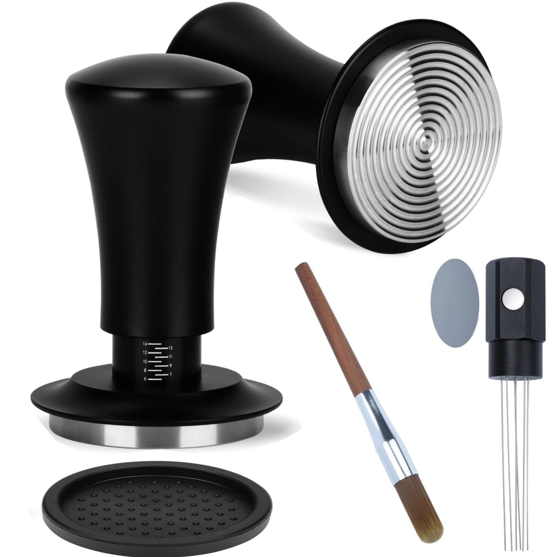 BCIBhucy Espresso Tamper 58.35mm Stainless Steel Tamper Constant Pressure Espresso Tamper Coffee Tamper With Calibrated Spring Loaded Gifts for Barista Coffee Lovers (58.35mm)
