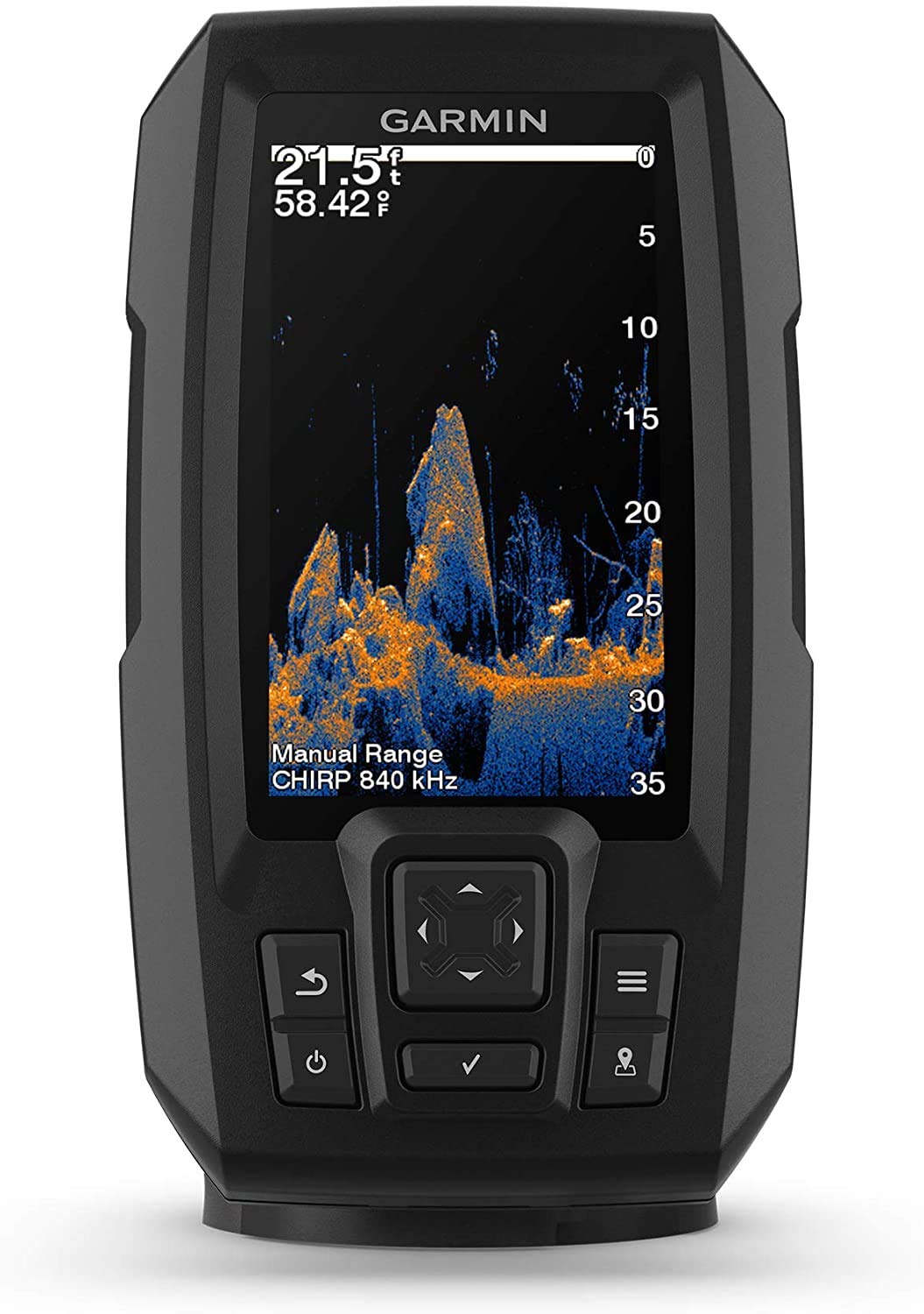 Garmin Striker Vivid 4cv Bundle with Transducer and Protective Cover, 4-inch Color Fishfinder, Vivid Scanning Sonar Color Palettes 010-02550-00