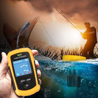 fangzi Waterproof Fish Finder, LCD Color Screen Portable Wired Fish Finder 100M Depth Range Sonar Echo Sounders Fishfinder