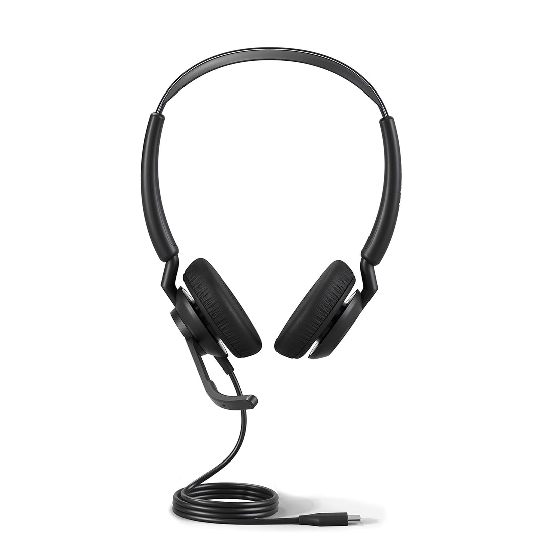 Jabra Engage 50 II Wired Stereo Headset with Link Call Control - Noise-Cancelling 3-Mic Technology and USB-C Cable, Ultra-Lightweight - MS Teams Certified, Works with All Other Platforms - Black