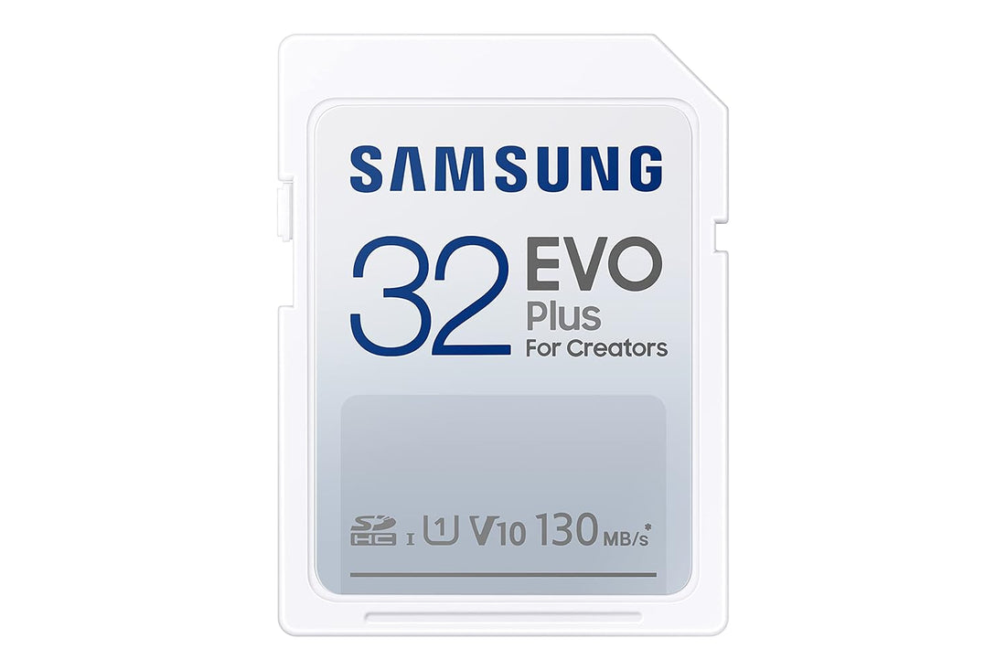 SAMSUNG EVO Plus Full Size 32 GB SDHC Card 130MB/s Full HD & 4K UHD, UHS-I, U1