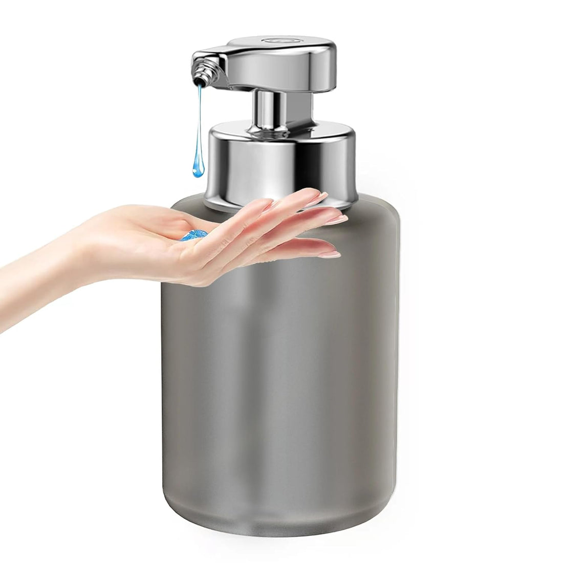 SYMINI Automatic Liquid Soap Dispenser, 11 oz Foam Hand Soap Dispenser, Rechargeable Soap Dispenser Touchless Soap Dispenser Foam Soap Dispenser for Bathroom Kitchen Office (Grey)