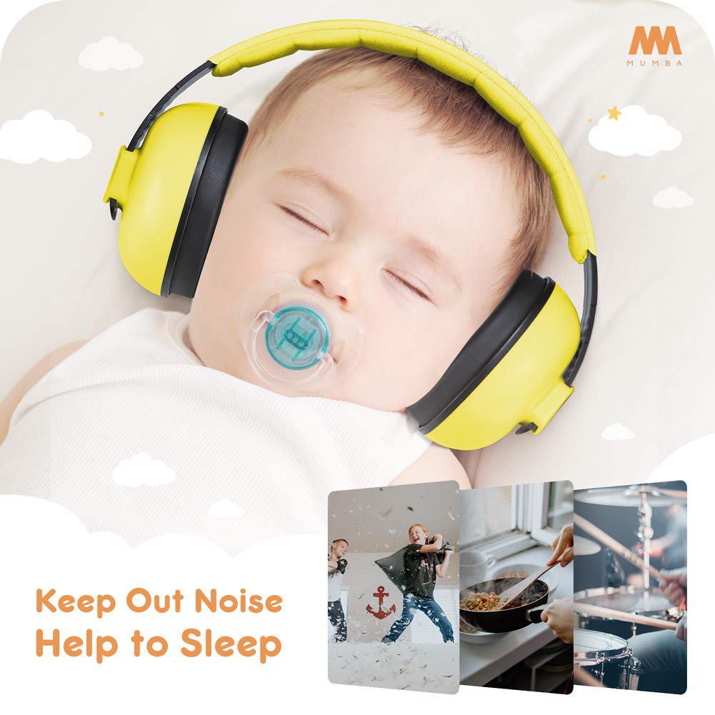 mumba Baby Ear Protection Noise Cancelling Headphones for Babies and Toddlers Baby Earmuffs - Ages 3-24+ Months