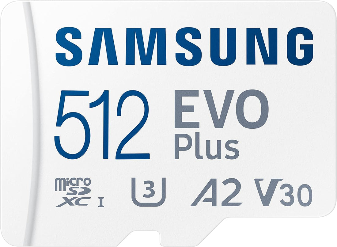 SAMSUNG EVO Plus w/SD Adapter 512GB Micro SDXC, Up-to 130MB/s, Expanded Storage for Gaming Devices, Android Tablets and Smart Phones, Memory Card, MB-MC512KA/AM, 2021, Micro SD Card W/Carrying Pouch