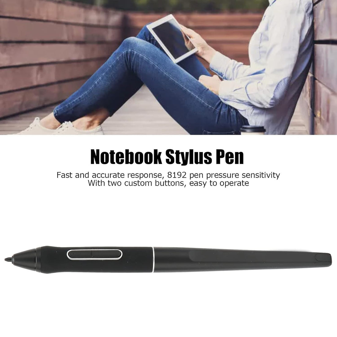 High Sensitivity Stylus Pens Fast Accurate Response Lightweight Portable, Comfortable Hold Digital Tablet Stylus for HUION Kamvas Pro 12