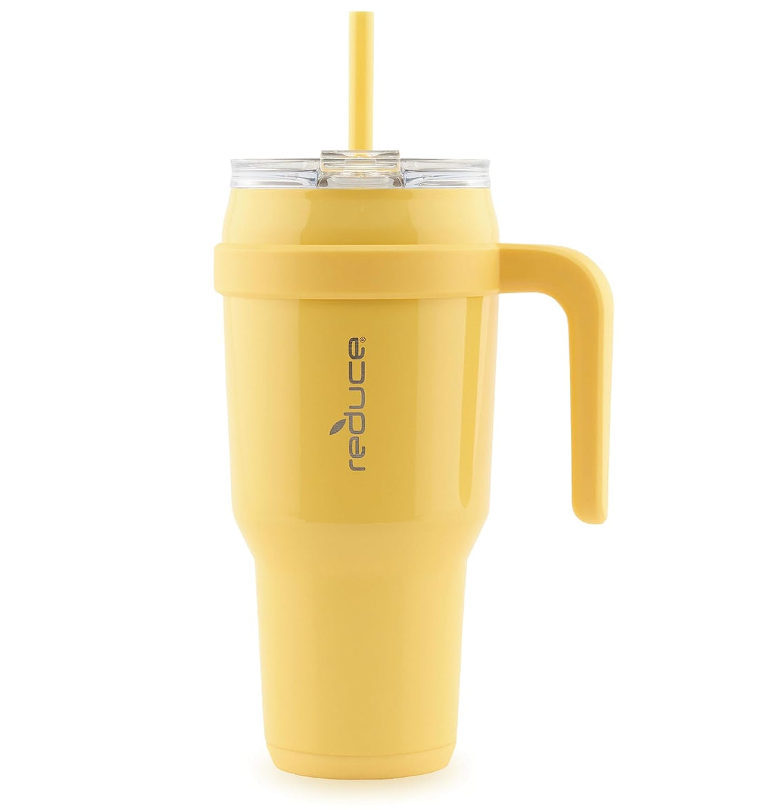 REDUCE Cold1 40 oz Tumbler with Handle - Vacuum Insulated Stainless Steel Water Bottle for Home, Office or Car, Reusable Mug with Straw or Leakproof Flip Lid, Keeps Drinks Cold All Day-Gloss Pineapple