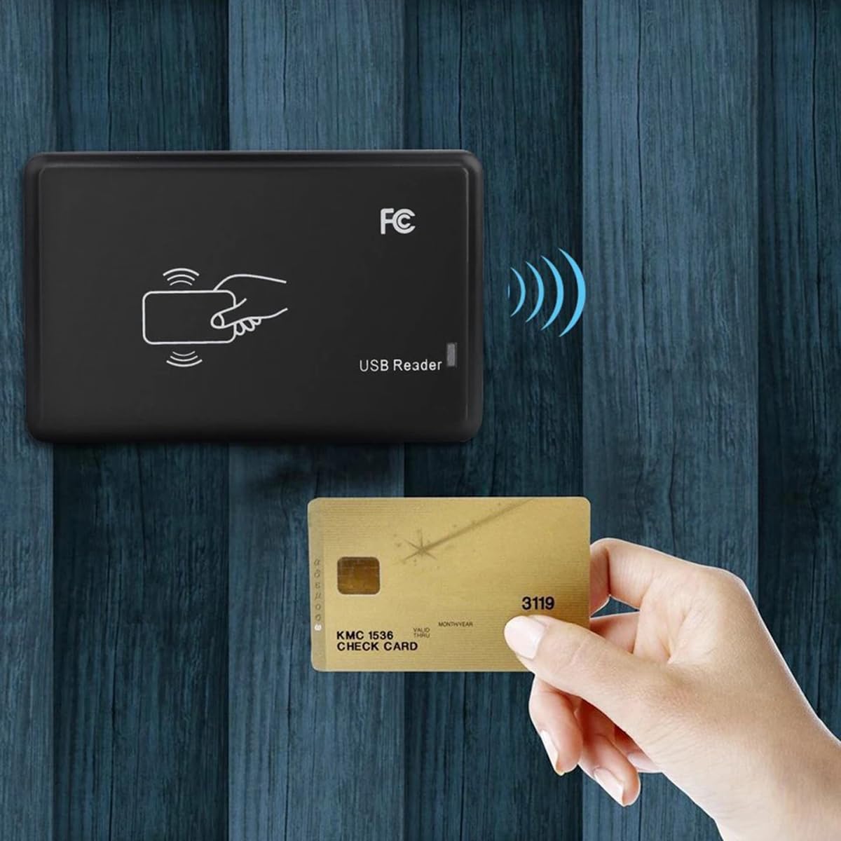 125Khz EM4100 USB RFID ID Card Reader Swipe Card Reader Plug and Play with Cable First 10 Digit