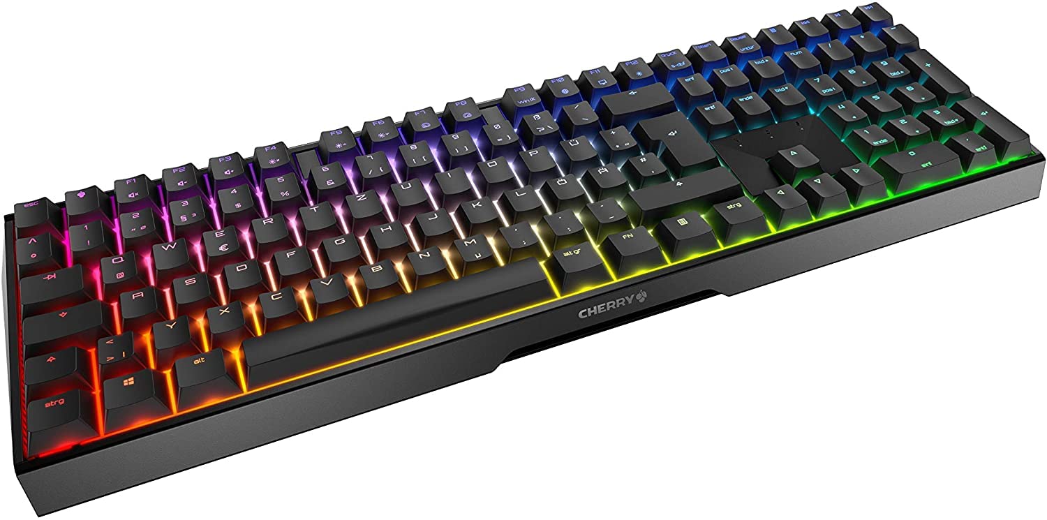 Cherry MX Board 3.0 S Wired Gamer Mechanical Keyboard with Aluminum Housing - MX Brown Switches (Slight Clicky) for Gaming and Office - Customizable RGB Backlighting - Full Size - Black