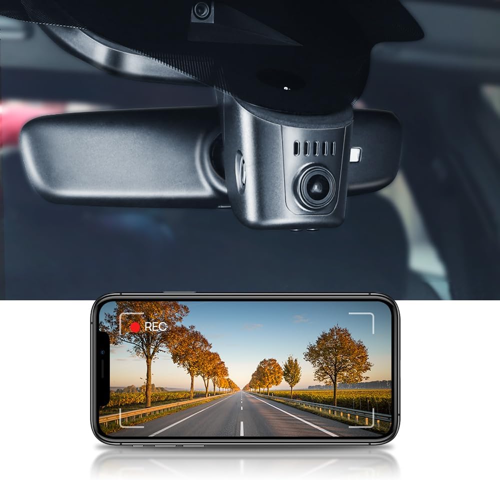 Fitcamx 4K Dash Cam Adapts for Audi 2019-2026 A4 A6 Allroad – Front View