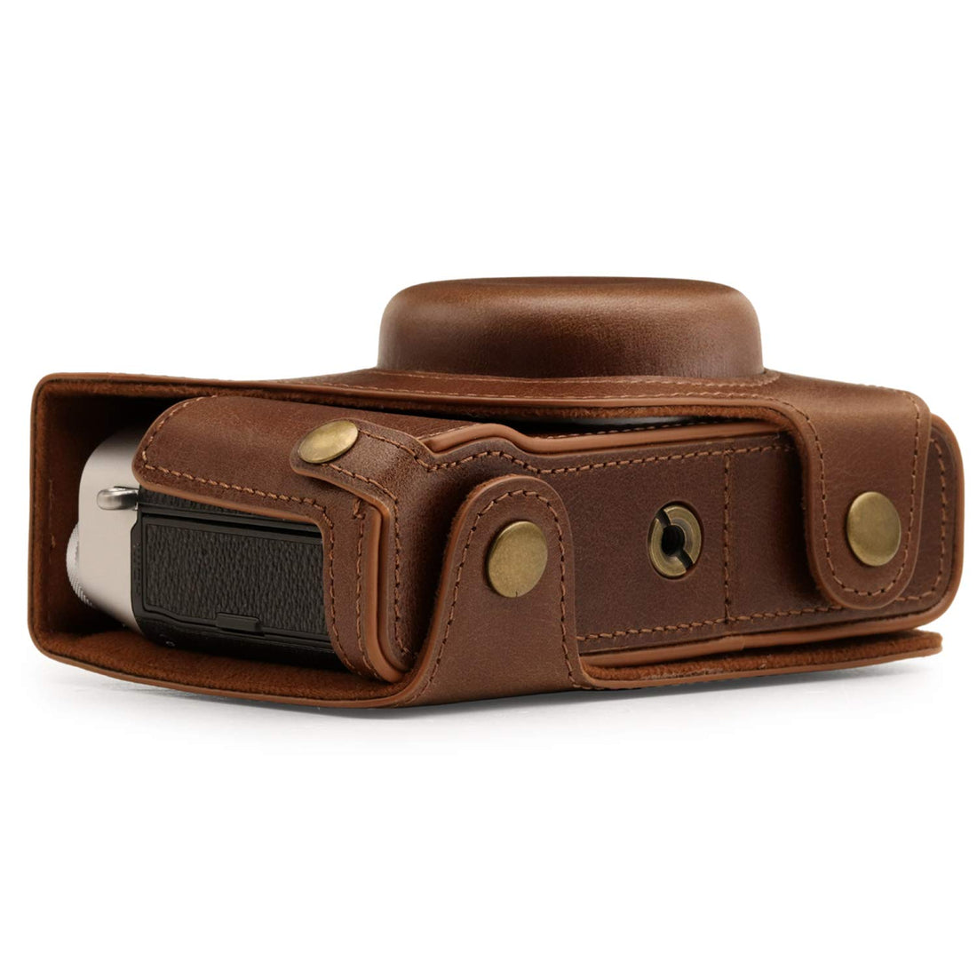MegaGear MG1893 Ever Ready Genuine Leather Camera Case Compatible with Fujifilm X100V - Brown