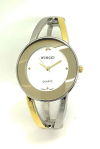 Ladies Elegant Metal Bangle Cuff Fashion Watch Wincci