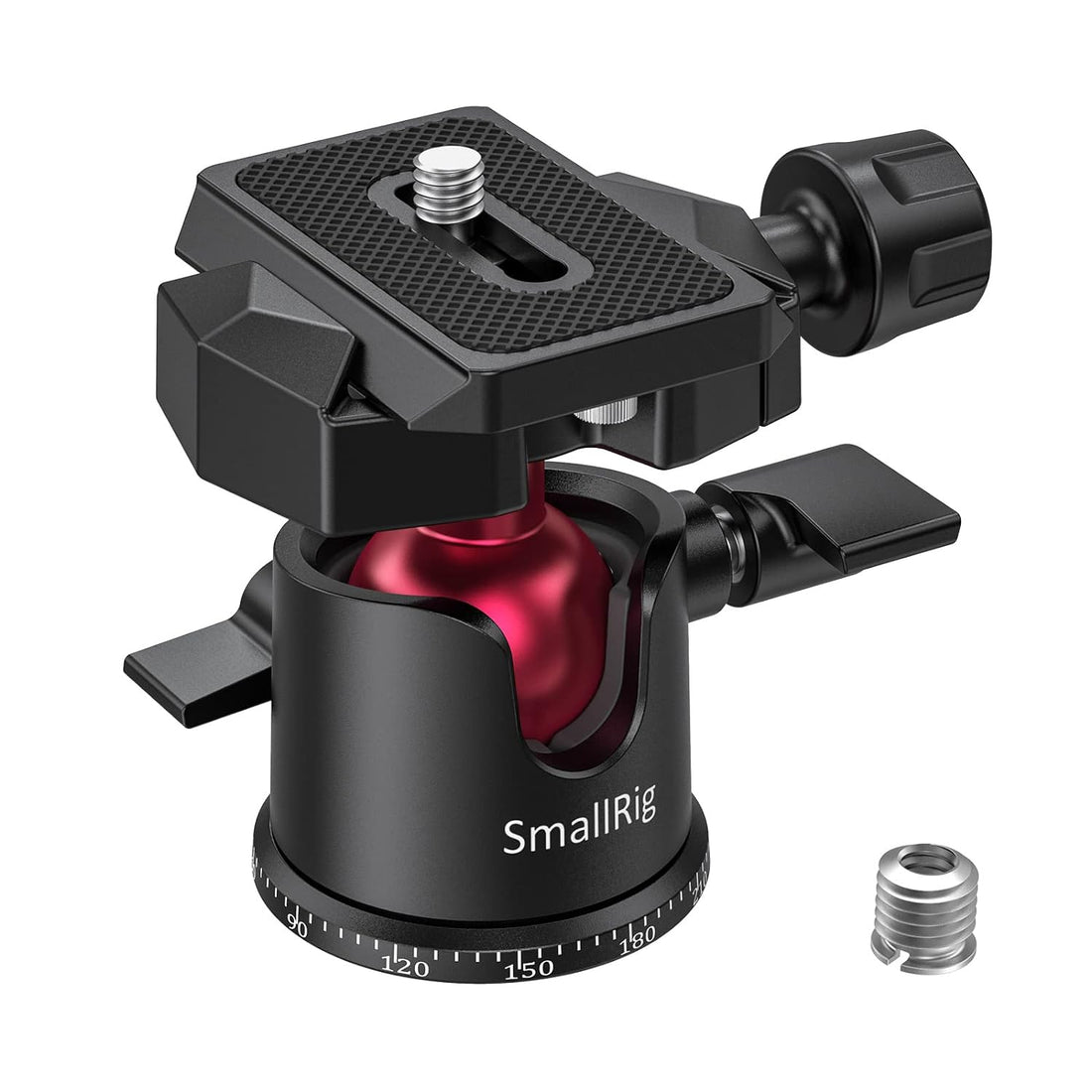 SmallRig Mini Ball Head, Tripod Head Camera 360° Panoramic with 1/4" Screw 3/8" Thread Mount and Arca-Type QR Plate Metal Ball Joint for Monopod, DSLR, Phone, Gopro, Max Load 4.4lbs/2kg - BUT2665