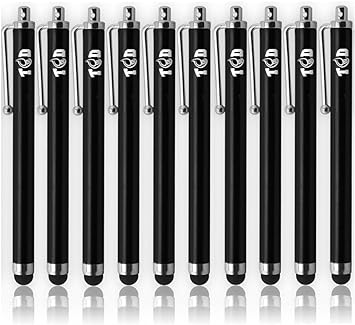 TCD 100 Pack Black High Precision Universal Capacitive Touch Screens Devices, Stylus Pens for Touch Screens Devices, Compatible with iPhone, iPad, Tablet, Touchscreen Laptop