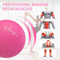 Electric Massage Lacrosse Ball, Therapy Ball for Trigger Point Massage, Deep Tissue Massager for Myofascial Release,Portable Fitness Massager, Vibrating Massage Ball for Exercise & Recovery (Rose Red)