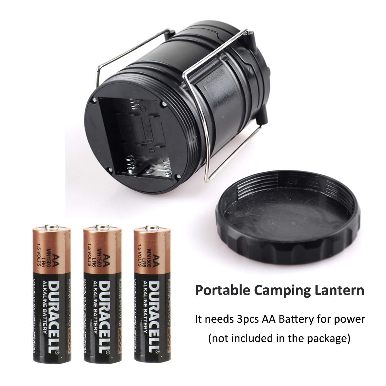 Gioyonil LED Camping Lantern Lamp, 2 Pack Portable Battery Powered Collapsible Tent Lights Pop Up Flashlight Survival Kits for Hurricane Storm, Home Emergency, Power Outage, Hiking