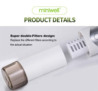 Miniwell Shower Filter 720-Plus with Replaceable Cartridges, Shower Head Filter with Double Filters, Remove 99% Chlorine (Shower Filter)