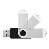Kootion 50pcs 4 GB USB Flash Drive 4GB Flash Drives 50 Pack Thumb DriveSwivel Memory Stick Jump Drive, Black