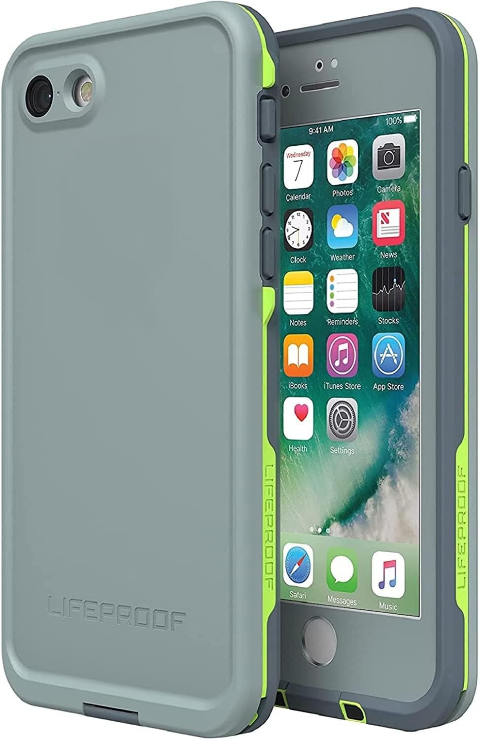 LifeProof FRĒ Series Waterproof Case for iPhone SE (3rd and 2nd Gen) & iPhone 8/7 (Only - Not Plus) - Non-Retail Packaging - Drop in (Abyss/Lime/Stormy Weather)