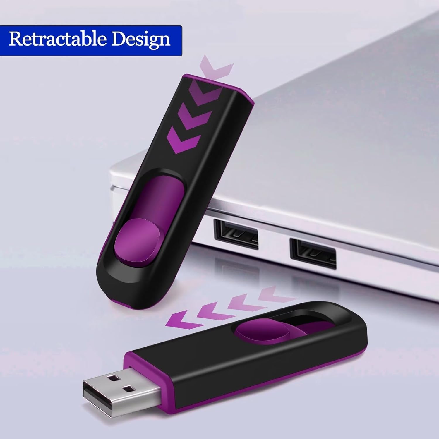 MAKACTUA 5 Pack 64GB USB Flash Drive, USB 2.0 Memory Stick Thumb Drive Pen Drives Jump Drive for Data Storage Multiple Color