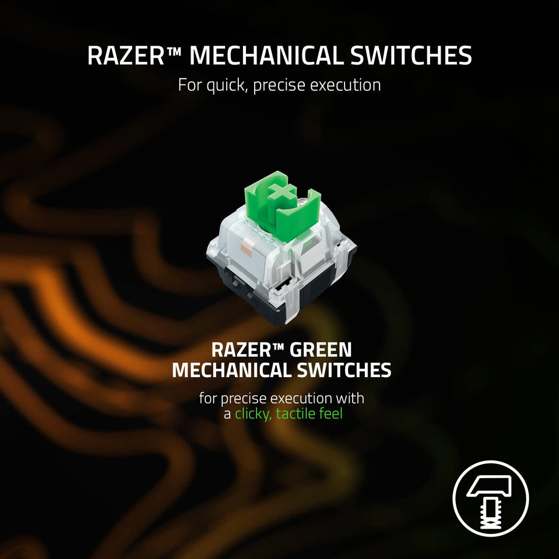Razer BlackWidow V3 Mechanical Gaming Keyboard: Green Mechanical Switches - Tactile & Clicky - Chroma RGB Lighting - Compact Form Factor - Programmable Macros - Halo Infinite
