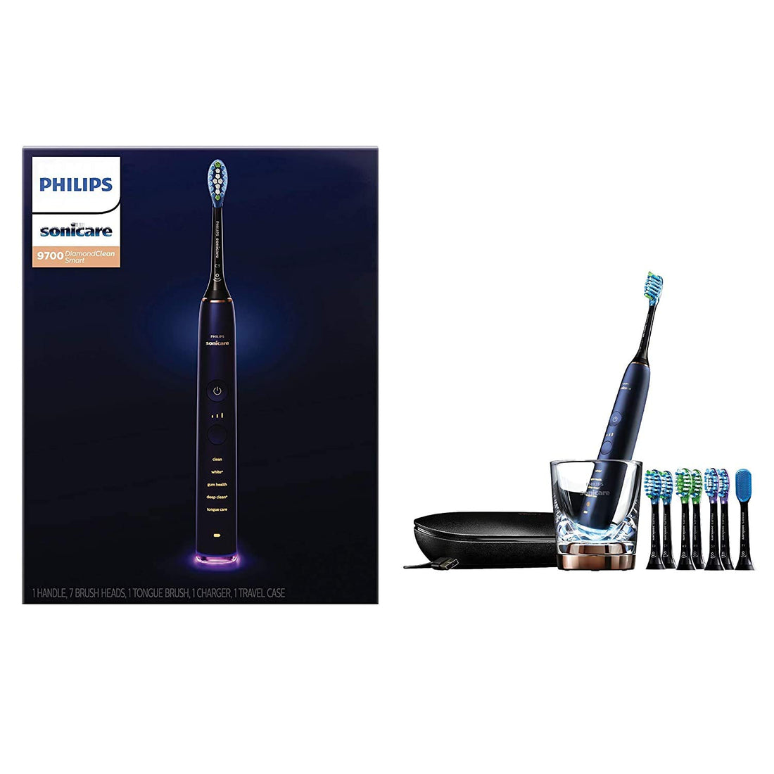 Philips Sonicare DiamondClean Smart Electric, Rechargeable toothbrush for Complete Oral Care, for adults