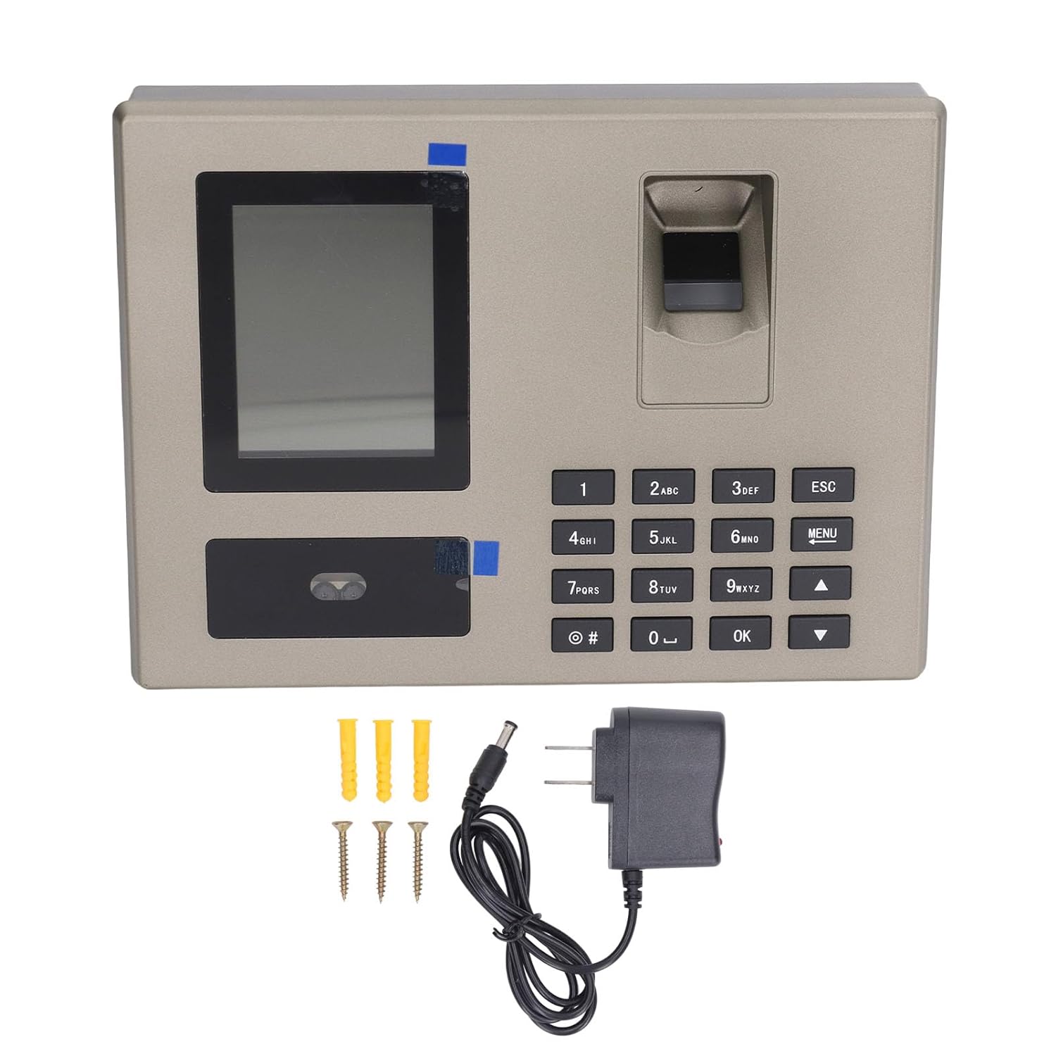 Time Clocks for Employees Small Business, Face Recognition Biometric Fingerprint Attendance Machine, Office Time Card Machine with PIN Punching, Time Attendance Clock (US Plug)