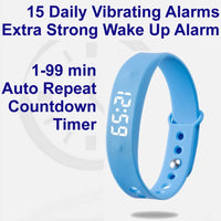 eSeasongear VB150 Vibration Alarm Watch - 15 Vibrating Alarms with Countdown Timer, Purple, 4.5" - 8" (12cm - 21cm)