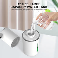 GuDoQi Automatic Liquid Soap Dispenser with Power & Gear Display, 12.8 oz. Touchless Rechargeable Hand Soap Dispenser, 4-Level Adjustable Foam Volume, Wall Mounted Hand Soap for Bathroom Countertop