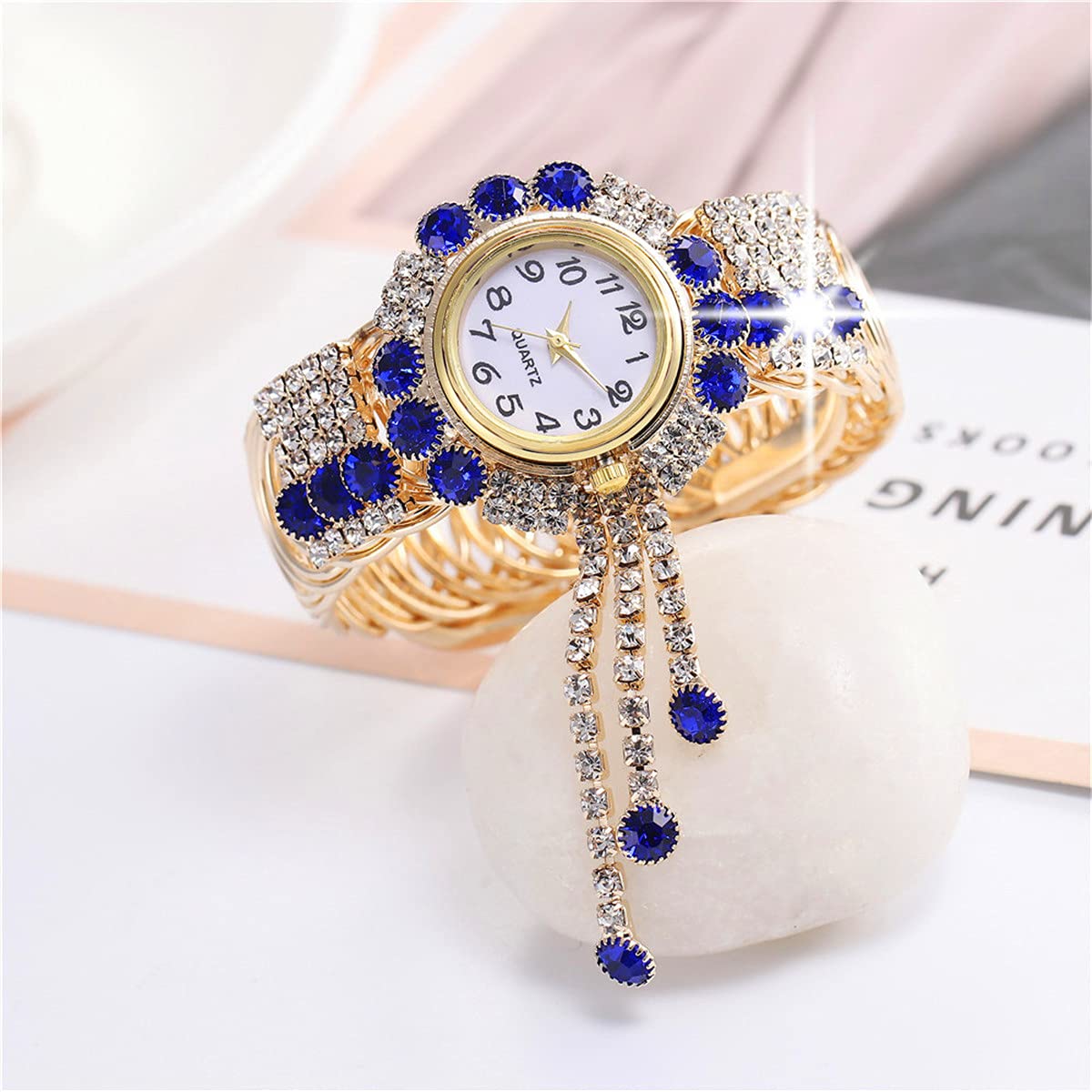 CdyBox Wholesale Women Quartz Watches Alloy Steel Tassel Bracelet Fashion Ladies Bangle Wristwatch Great Gifts