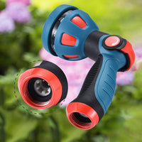 Garden Hose Nozzle - 10 Adjustable Patterns Metal High Pressure Hose Nozzle, Garden Hose Spray Nozzle with Thumb Control Design, Hose Sprayer for Garden & Lawns Watering, Cleaning, Pets & Car Washing