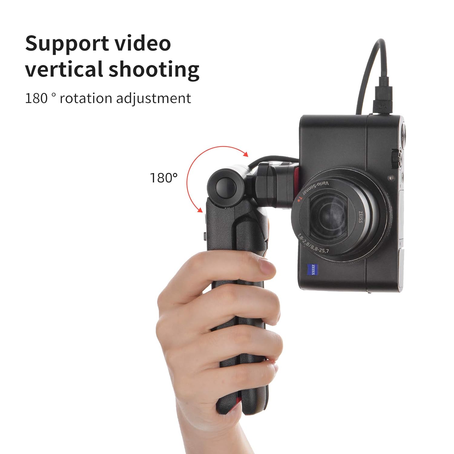 Newmowa Mini Shooting Grip vlog Camera Grip for Sony Vlogger Grip for Sony ZV1 RX100 VII M1 M2 M3 M4 M5 M6 M7 A6000 a6100 a6300 A6400 A6500 A6600, Black