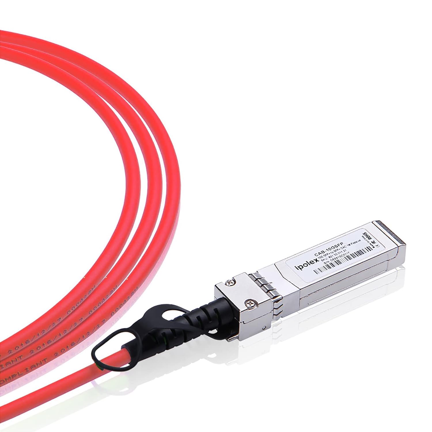 Colored 10G SFP+ Twinax Cable, Direct Attach Copper(DAC) Passive Cable, 0.25m (0.82ft) in Red, for Cisco SFP-H10GB-CU0.25M, Meraki, Ubiquit, Mikrotik, Intel, Fortinet, Netgear, D-Link and More