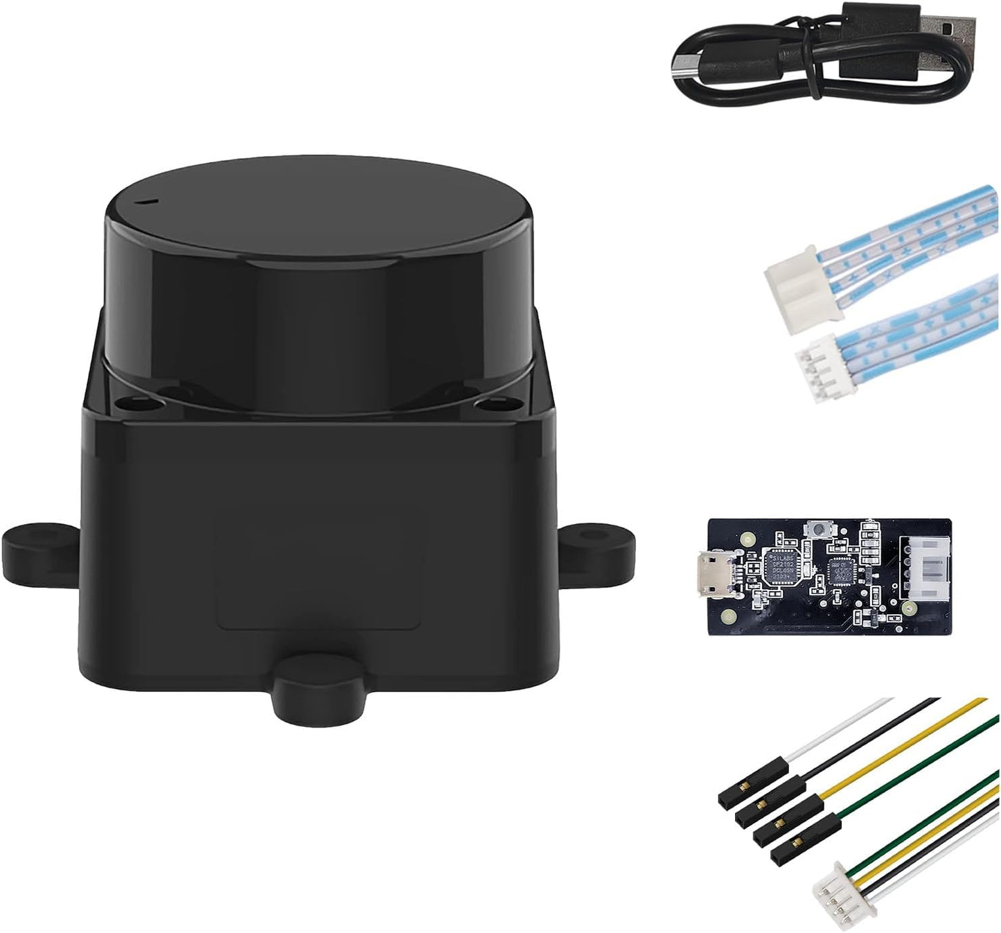 WayPonDEV FHL-LD19 360 Degree 2D Lidar Distance Sensor Kit – Front View
