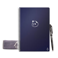 Rocketbook Panda Planner - Reusable 2021 Daily, Weekly, Monthly, Planner with 1 Pilot Frixion Pen & 1 Microfiber Cloth Included - Dark Blue Cover, Executive Size (6" x 8.8")