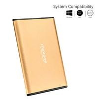 1TB Portable External Hard Drive - Maxone Ultra Slim 2.5'' External HDD USB 3.0 for PC, Mac, Laptop, PS4, Xbox one - Gold