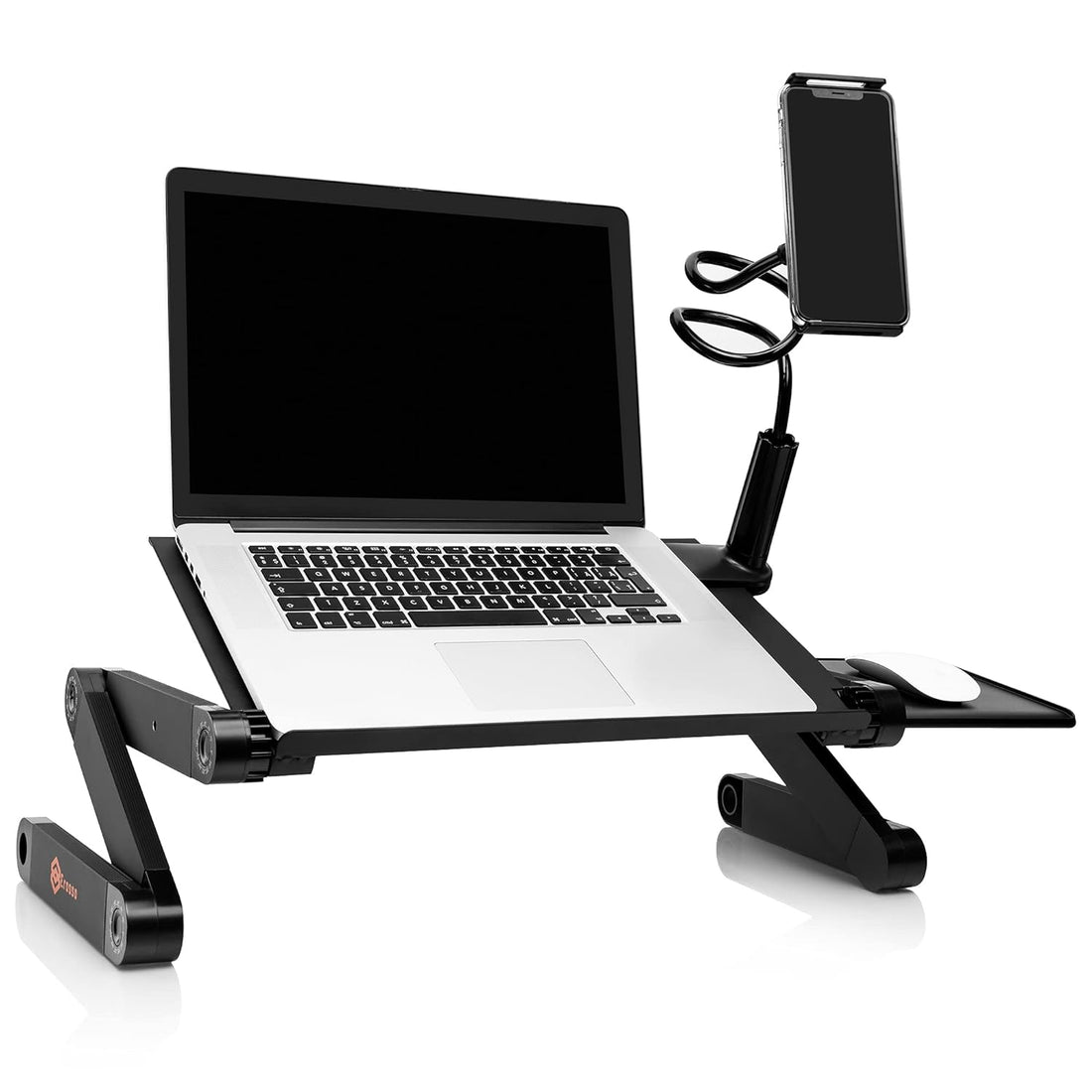 Laptop Stand for Bed- Portable Laptop Table -Folding Laptop Table - Laptop Stand Adjustable Height with Phone Holder and Mouse Pad Ergonomic Laptop Desk for Couch Computer Riser by Erosso