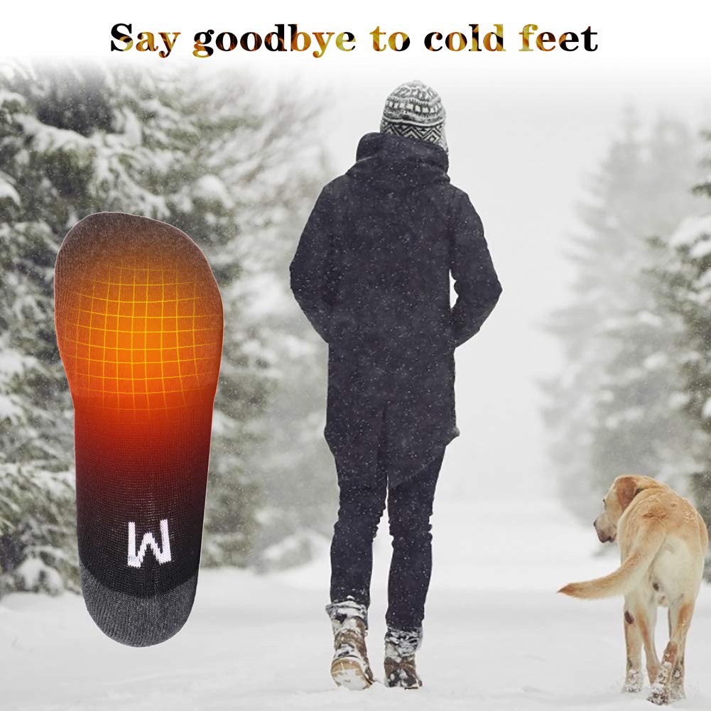 Heated Socks for Men Women,7.4V 2200mah Electric Rechargeable Battery Warm Winter Socks,Cold Weather Thermal Heating Socks Foot Warmers for Hunting Skiing Camping