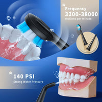 Water Dental Flosser with Electric Toothbrush, 3 in 1 Teeth Cleaning Kit with 4 Modes, Portable for Travel and Home [The Newest Version]