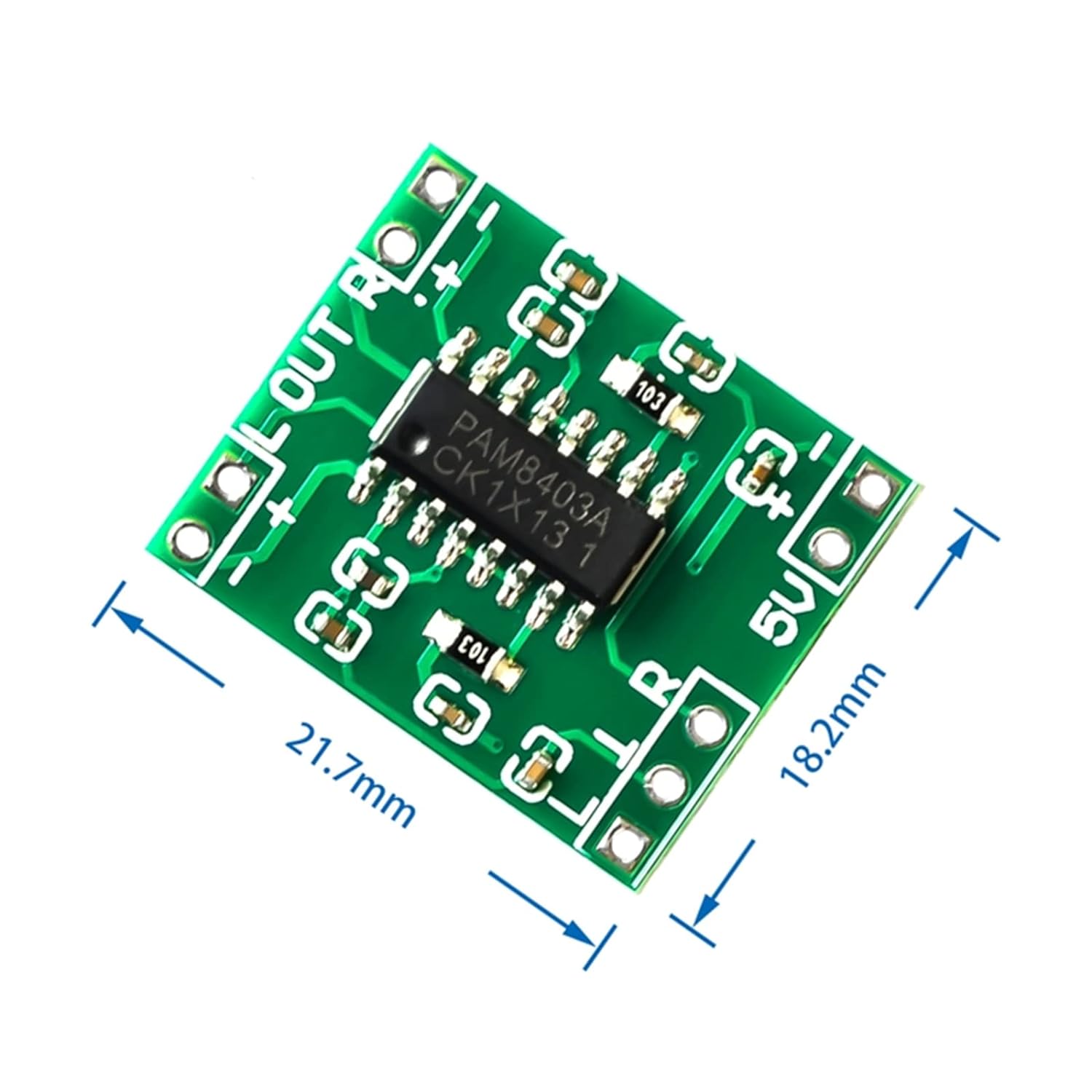 PAM8403 Power Amplifier Class D 2x3w Ultra Micro Digital Power Amplifier Board, Pack of 10