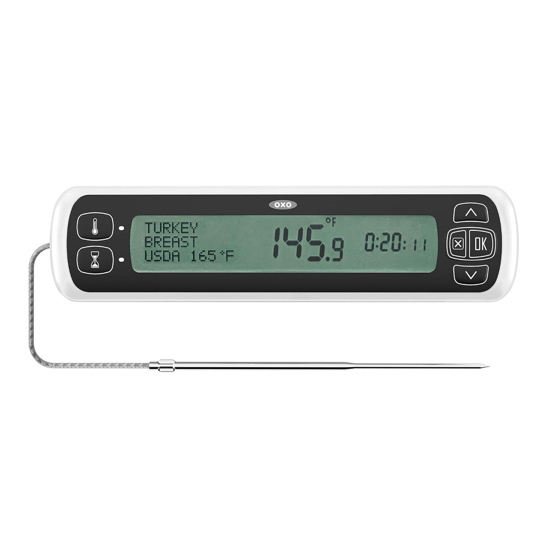 OXO Good Grips Chef's Precision Digital Leave-In Thermometer, Stainless Steel