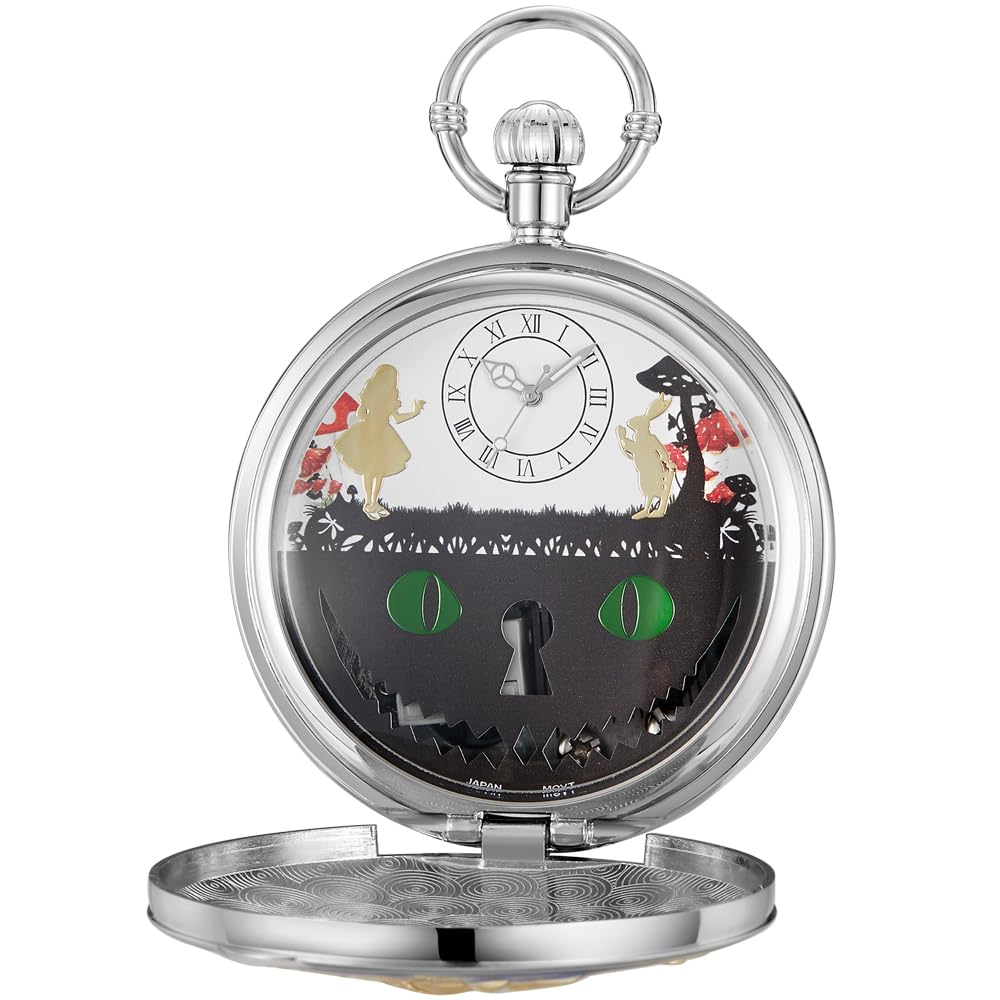 Alwesam Pocket Watch Music Box Hand Crank Playing Music Watch Chain Unique Xmas Birthday Graduation Gifts