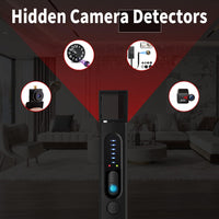 Hidden Camera Detectors, Anti Spy Detector, Bug Detector, Camera Detector, Privacy Protector, GPS Detector, RF Signal Detector, Listening Device Detector, 5 Levels Sensitivity, 4 Professional Modes