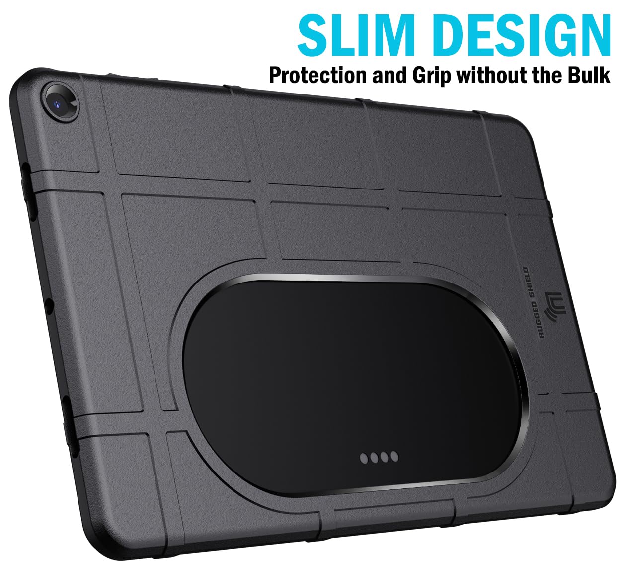 Case for Google Pixel Tablet (2023), Nakedcellphone Special Ops Tactical Armor Rugged Shield Protective Cover [Anti-Fingerprint, Matte Grip Texture, Dock Compatible] - Matte Black