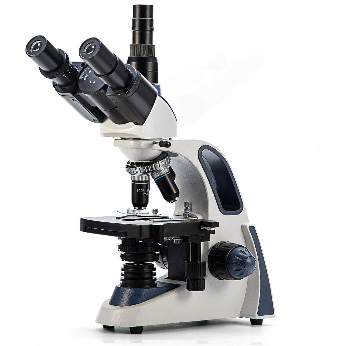SWIFT SW380T 40X-2500X Magnification - Trinocular Compound Laboratory Microscope with 10X/25X Eyepieces, Mechanical Platinum, Ultra-Precise Focusing, Camera Compatible