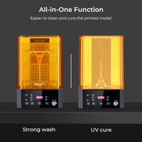 Creality Wash and Cure UW-01 2 in 1 Machine for Creality Resin 3D Printer UV Curing Rotary Box Bucket for LCD/DLP/SLA Size 7.42x6x7.8 inches