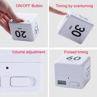 2 Pieces Cube Timers, Kitchen Timer Child Timer Exercise Timer, Workout Timer and Game Timer, Gravity Sensor Flip Timer for Time Management (1 3 5 10 Minutes and 15 20 30 60 Minutes)