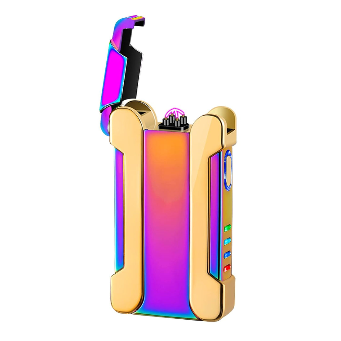 BABOBIU Plasma Lighter Arc Lighter Fast Heat Fast Ignition Windproof Lighter with Dual Plasma Arc for Candles,Incense,Wick,kindling,Grilling (Colorful)
