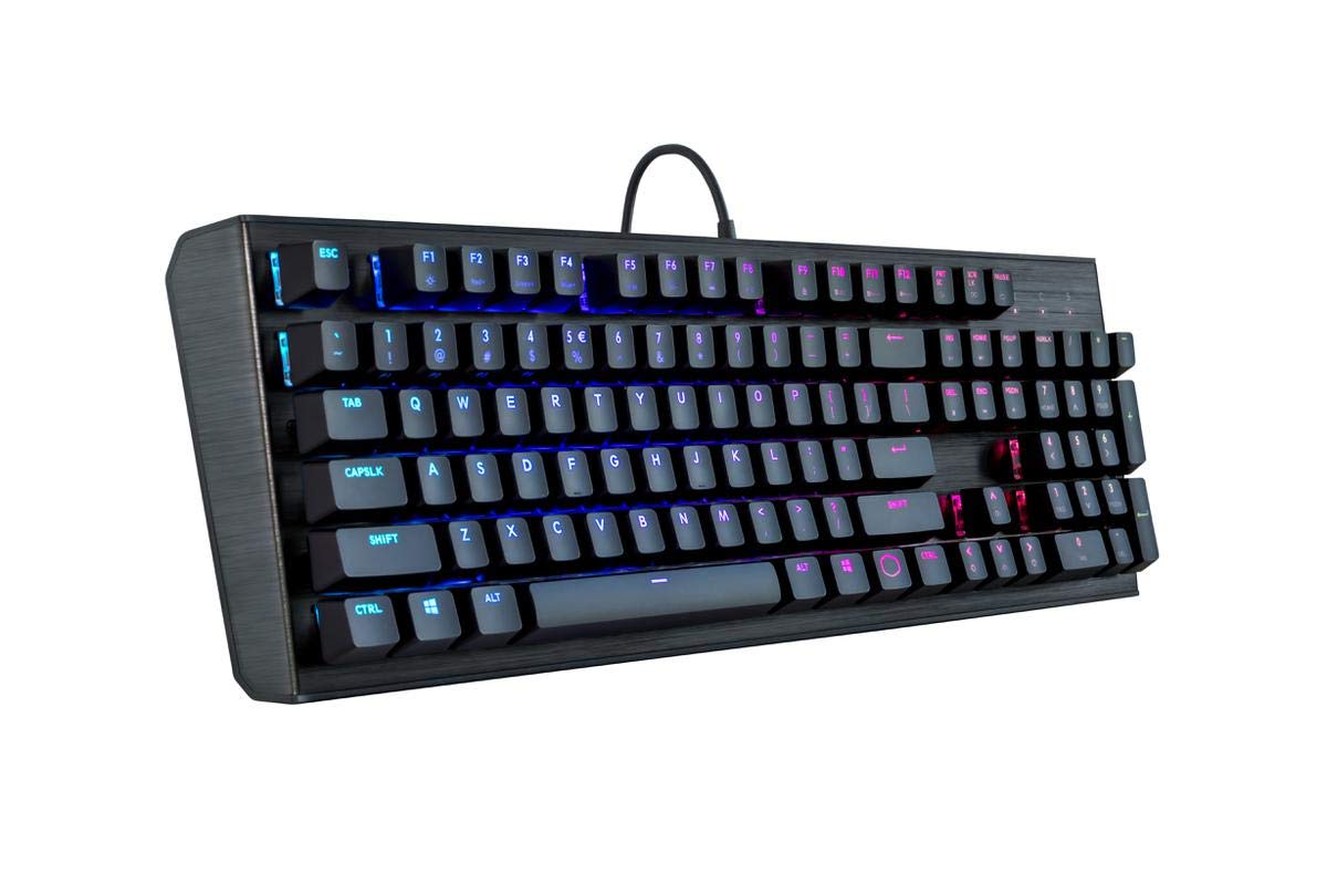 Cooler Master CK552 Wired Gaming Mechanical Keyboard W/Gateron Red Switch with RGB Back Lighting Full (Pure Black)