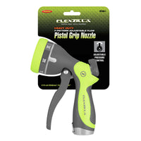 Flexzilla NFZG69-E Heavy Duty Adjustable Flow Pistol Soft Grip 7-Pattern Nozzle, ZillaGreen