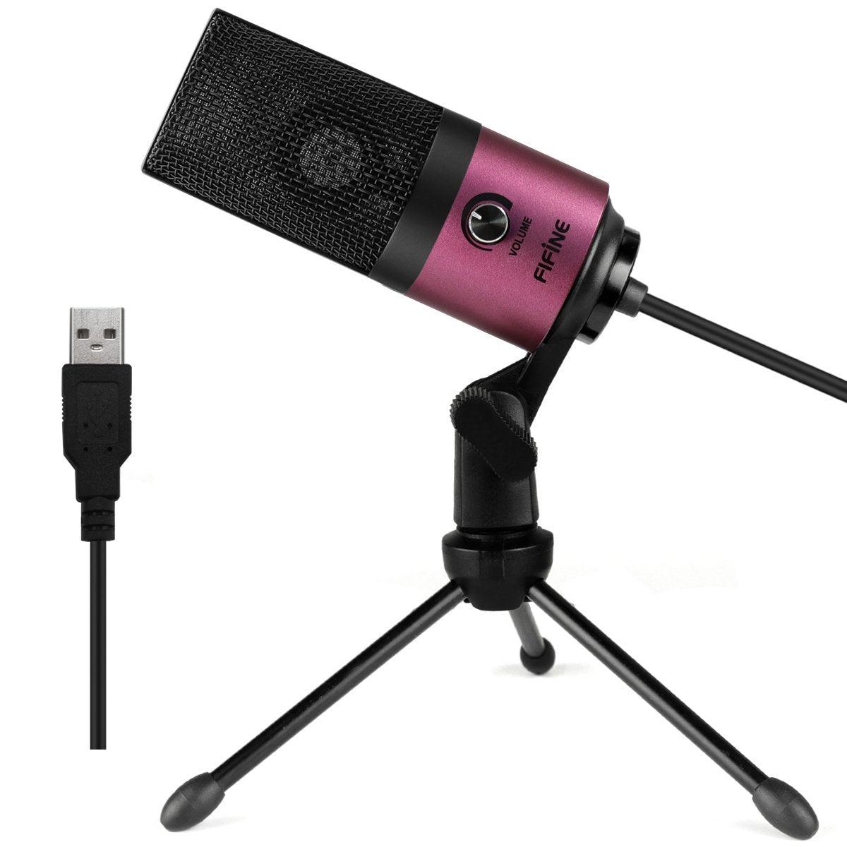 Fifine K669 USB Podcast Condenser Recording Microphone with Tripod Stand